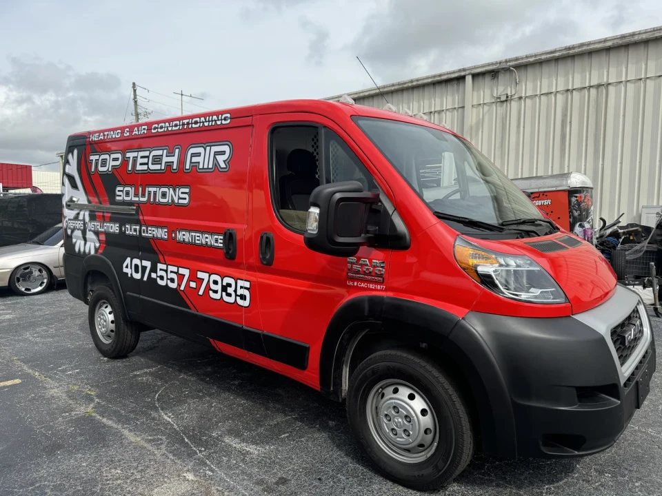 Top Tech Air Solutions van before the rebrand