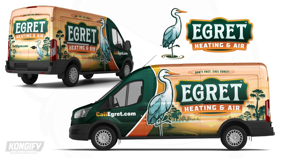 Egret Heating & Air wrap design