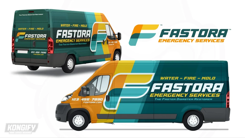 Fastora Emergency Services vehicle wrap artwork.