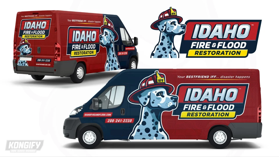 Idaho Fire & Flood Restoration wrap design